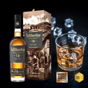 Khám phá Tullibardine 18 Years Old, whisky mạch nha đơn mới, ủ trong thùng bourbon và sherry, mang đến hương vị phức tạp và độc đáo.